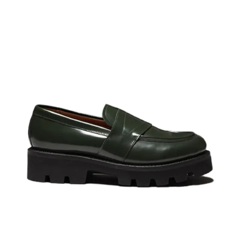 GRENSON Susie Loafers Women's Dark Green-1