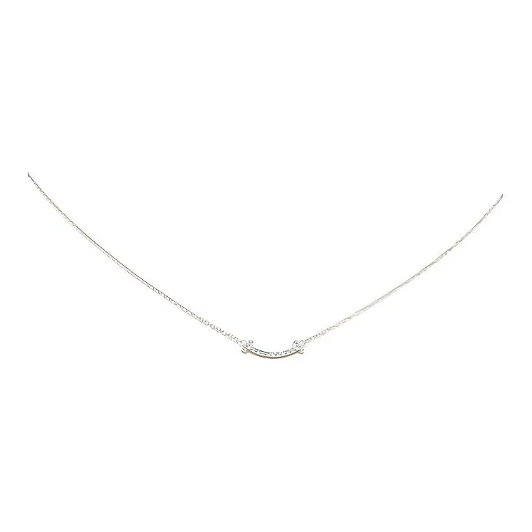 TIFFANY & CO. Pre Owned 2010 2023 18K Mini T Smile Pendant Necklace-1