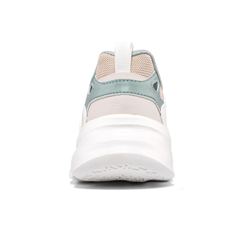 361° Slip Resistant, Breathable, Lightweight Low Top Chunky Sneakers Women's White Green-2