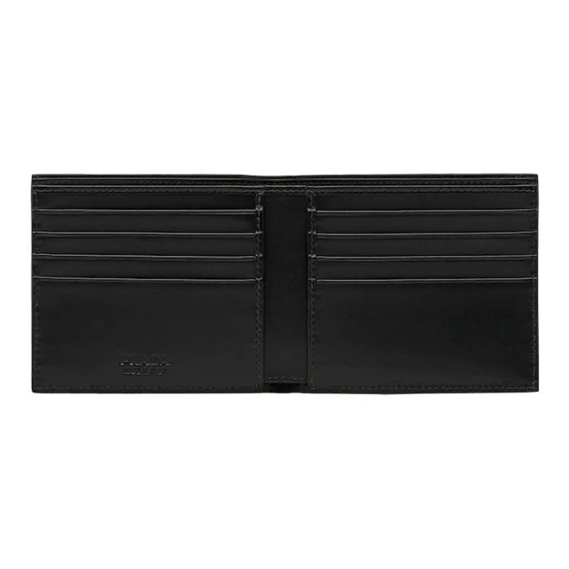 PRADA Saffiano Leather Wallet Unisex Black-3