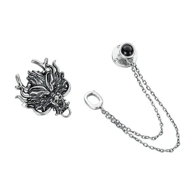 MYSH 925 Sterling Silver Brooches Men's-2