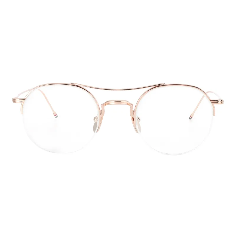 THOM BROWNE· Alloy Round Eyeglass Frames Unisex-1