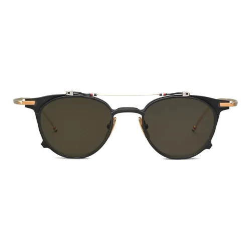 THOM BROWNE Eyewear Round-frame Flip-up Sunglasses