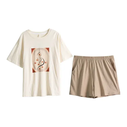 Dorame Pajama Set Summer Women's Apricot
