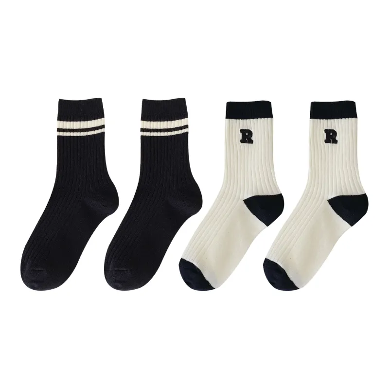 XXLLG Mid Calf Socks Women's 4 Pack-0