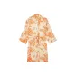 Satin Midi Robe/Orange