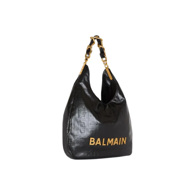 BALMAIN Large 1945 Soft Hobo Bag-1