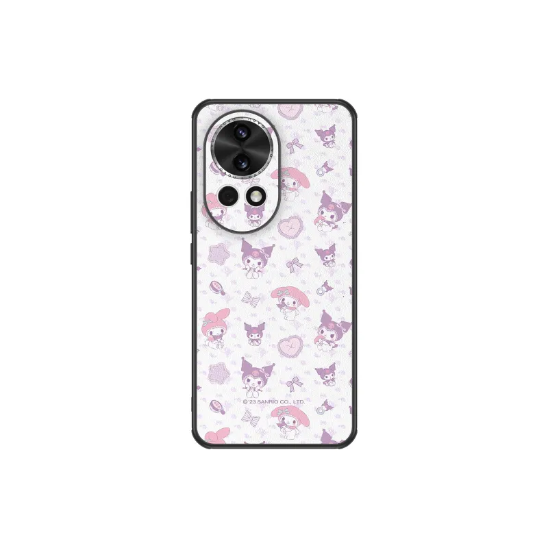 Sanrio Vegan Leather Material Leather Texture Lens Fully Enclosed Phone Cases Works With Huawei Nova12 Cute Style-0