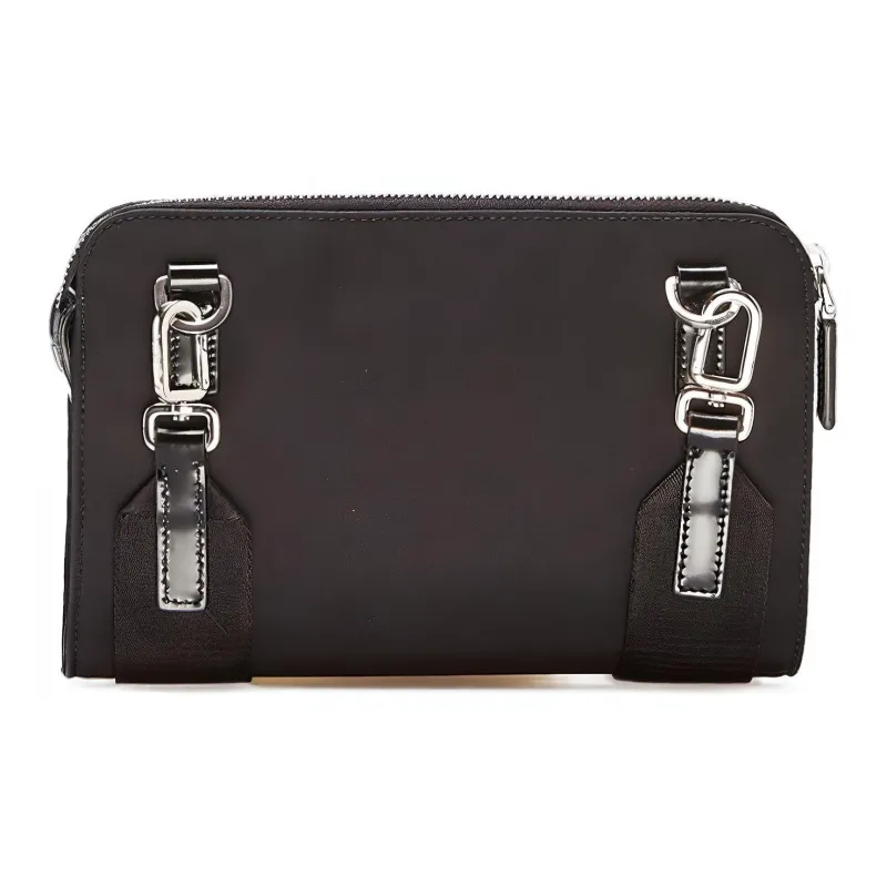 PRADA Nylon And Leather Crossbody Bag Shoulder Bag Men's Black-2