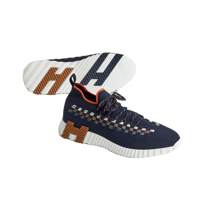 HERMES Fle Low Top Casual Shoes Men's Blue-2