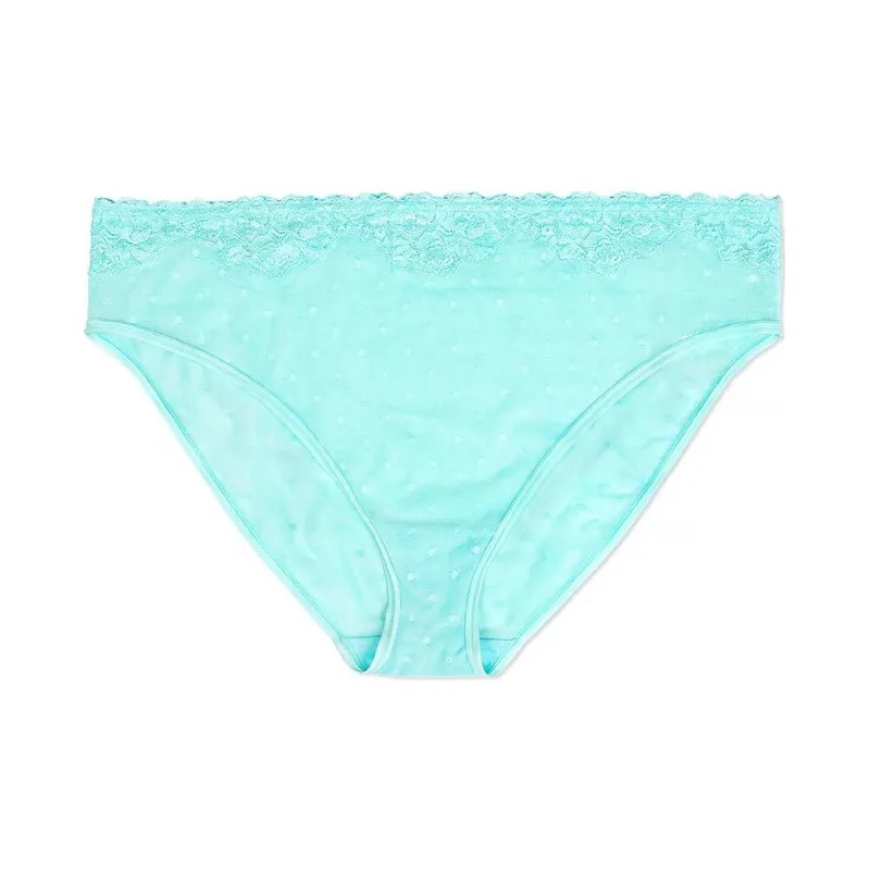 Victoria's Secret CURVY COUTURE SheerWhisper High Cut Brief Panty/AB Underpants Women's 1 Pack Blue-0