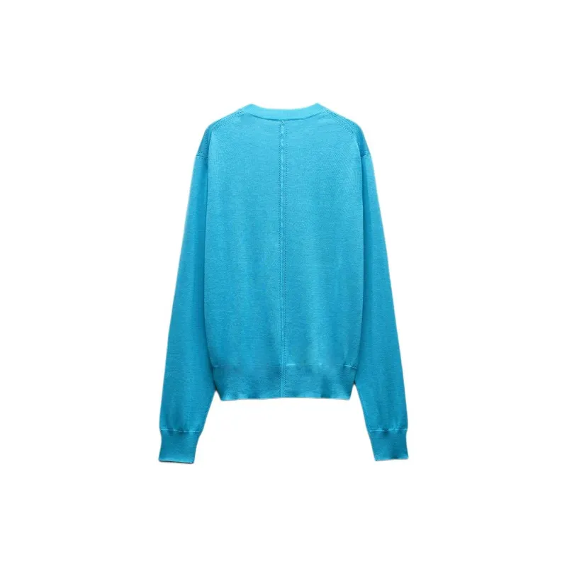 ZARA Knitwear Women's Medium Blue-1