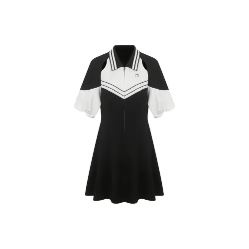 N ONE Short-Sleeved Dresses Women's Black/White