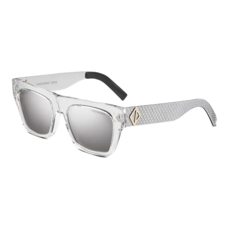 DIOR Acetate Metal Square Sunglasses Unisex Transparent-0