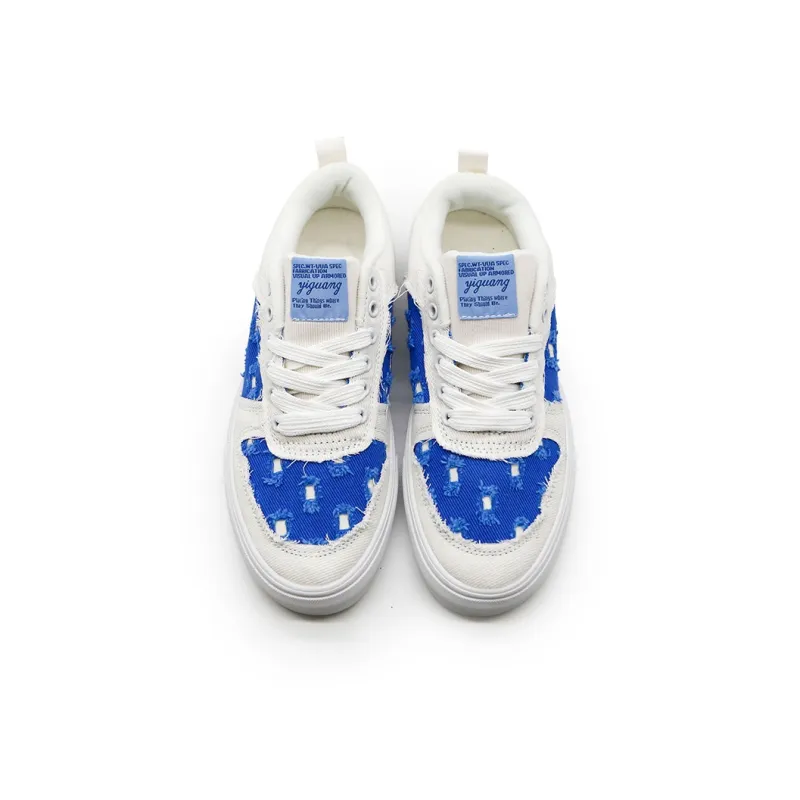 I'm Shopping Starry Fantasy Realm Anti Slip Wear Resistant Breathable Lightweight Low Top Skateboard Shoes Unisex Blue-2
