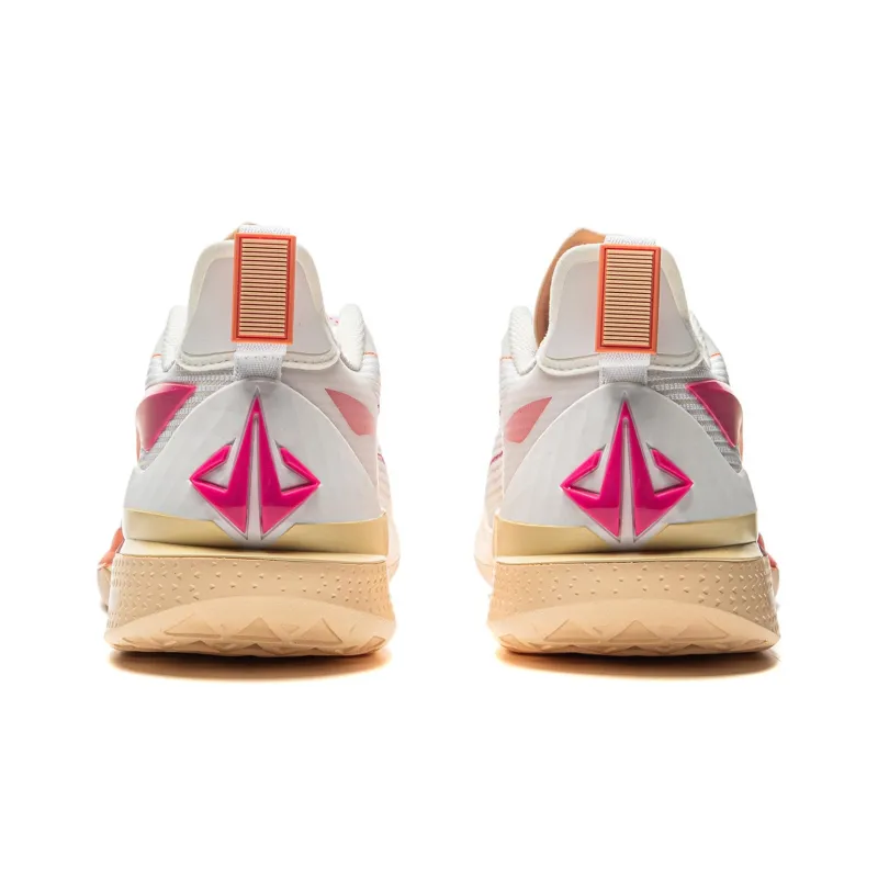 LINING JB2 Basketball Shoes Men Low Top White Orange-5