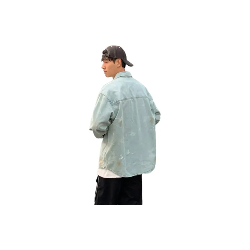 JOSEPH ABBOUD Denim Jacket Unisex Light Blue-0