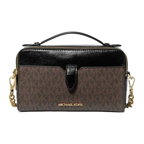 MICHAEL KORS Coated Canvas Crossbody Handbags Medium Size Women's Black