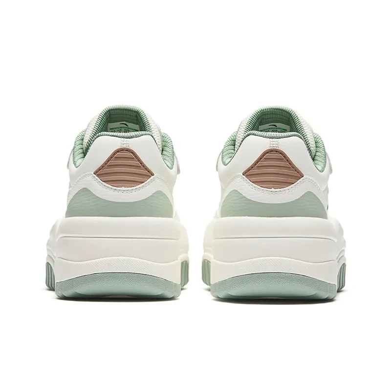 Anta Wave Shoes 2 Height Increasing Breathable Low-Top Skateboard Shoes Women's Ivory White-3