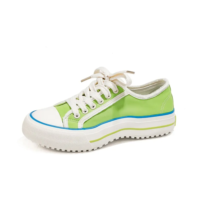 Warrior Low Top Canvas Shoes Women's Grass Green-1