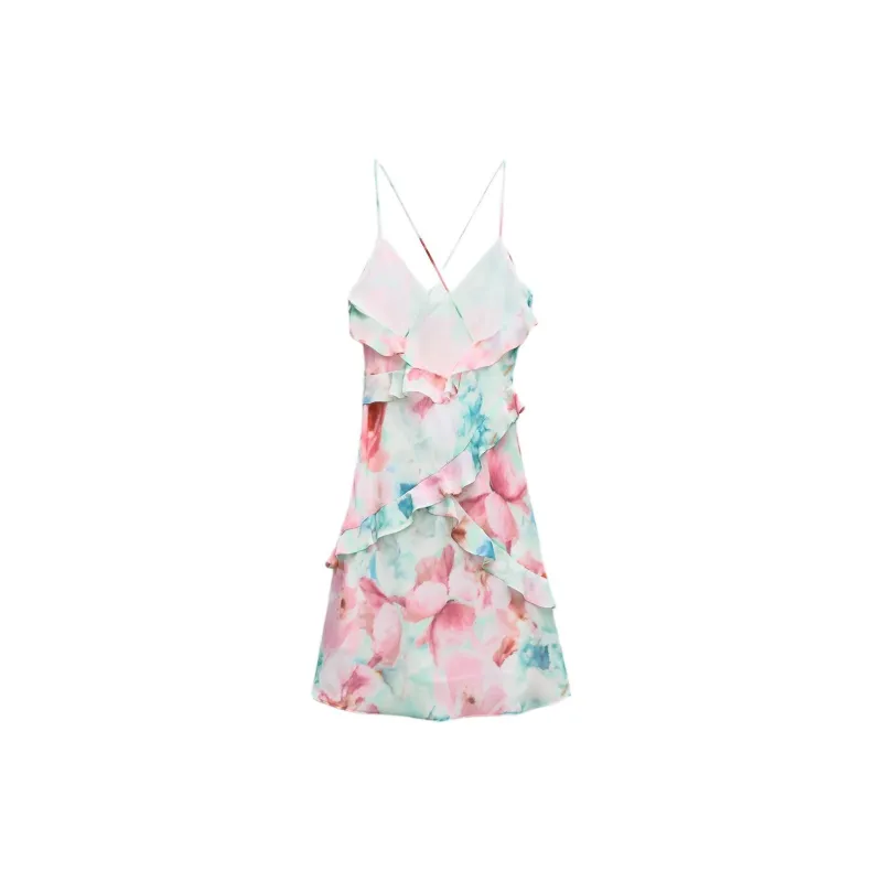 ZARA Slip Dresses Women's Multicolor-1