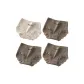 M1155-E Set-Ribbed Lace Trim-White+Gray+Gray+Gray (4 Pack)