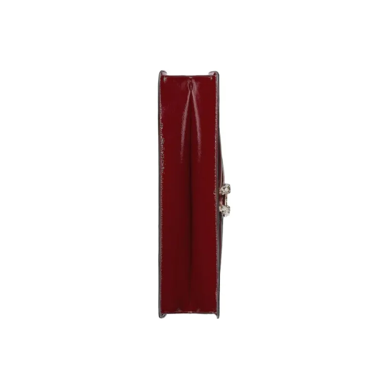 GUCCI Dionysus Patent Leather Crossbody Bag Shoulder Bag Large Size Women's Red-4