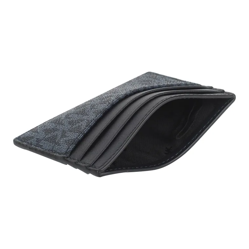 MICHAEL KORS Greyson Artificial Leather Card Holder Trumpets Men's Blue-3