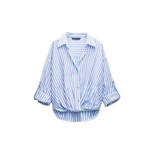 ZARA Shirts Women's Blue/White