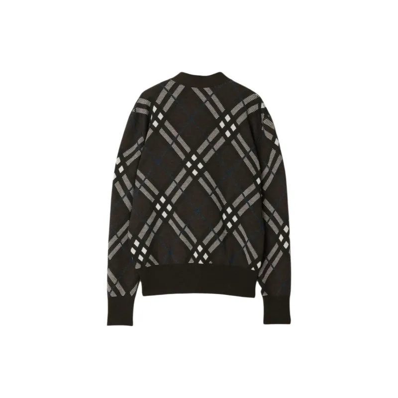 Burberry Check Wool Blend Cardigan-1