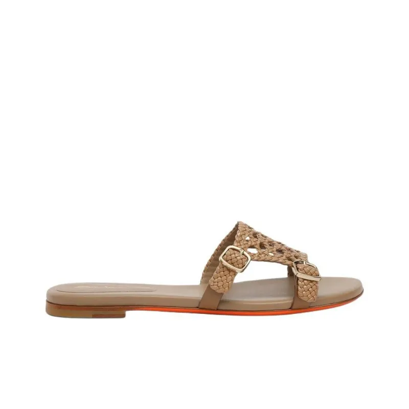 Santoni Double Buckle Open Toe Sandals Women's-1