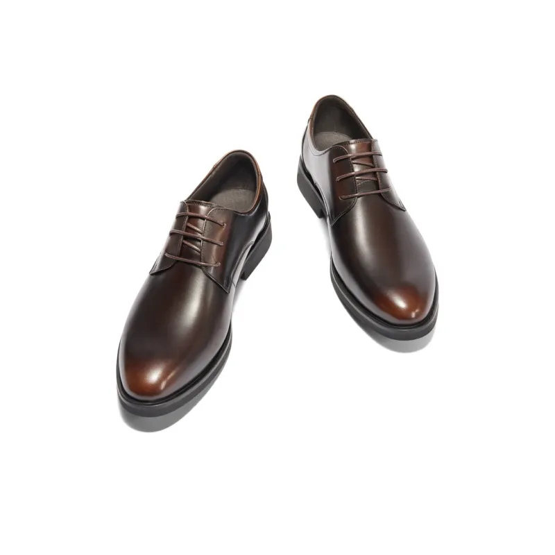BELLE Dress Shoes Men Low Top Black/Coffee-2
