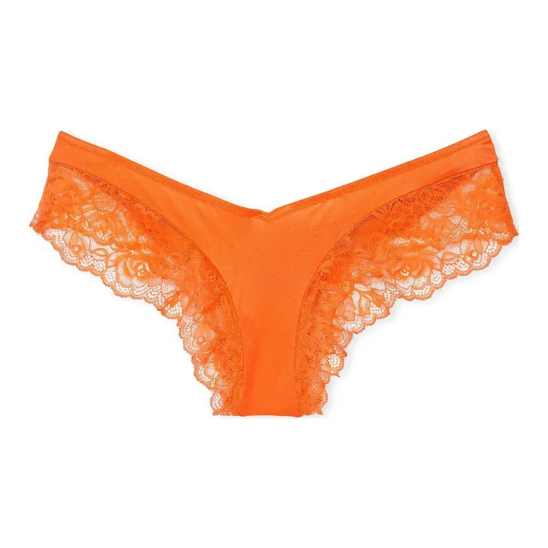 Victoria's Secret VERY SEXY Strappy-Back High-Leg Cheeky Panty / T Underpants Women's 1 Pack Sun Orange-0