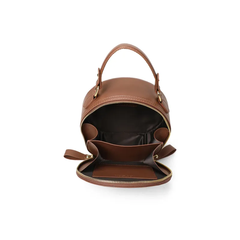 PT'SON Synthetic Leather Crossbody Bag, Handbag Regular Women's Coffee-3