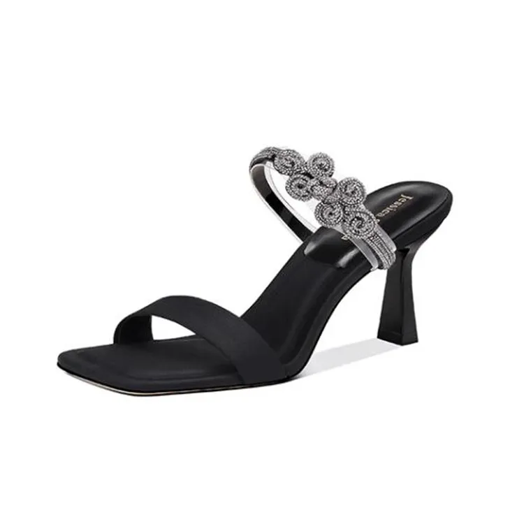 JESSICA SOPHIA Slide Slippers Women's Black-0