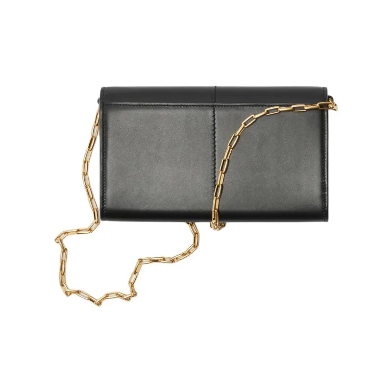 Burberry Cow Leather Wallet Women's Black-1