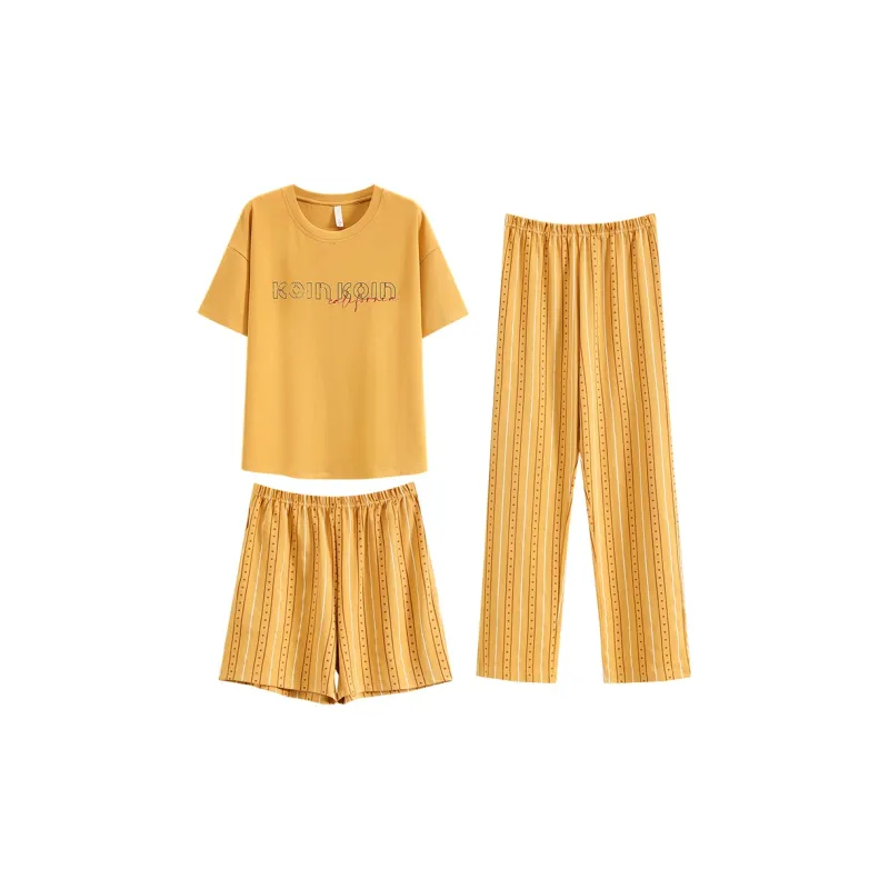 GOSO Pajama Set Women's Yellow Shades-0