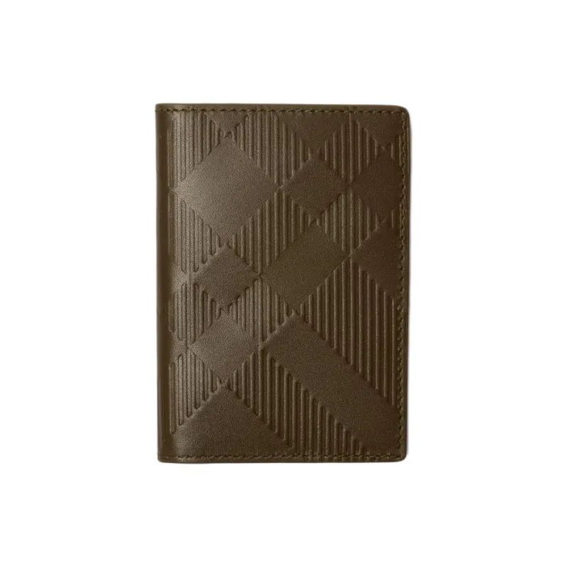 Burberry Calfskin Card Holder Unisex Army Green-0