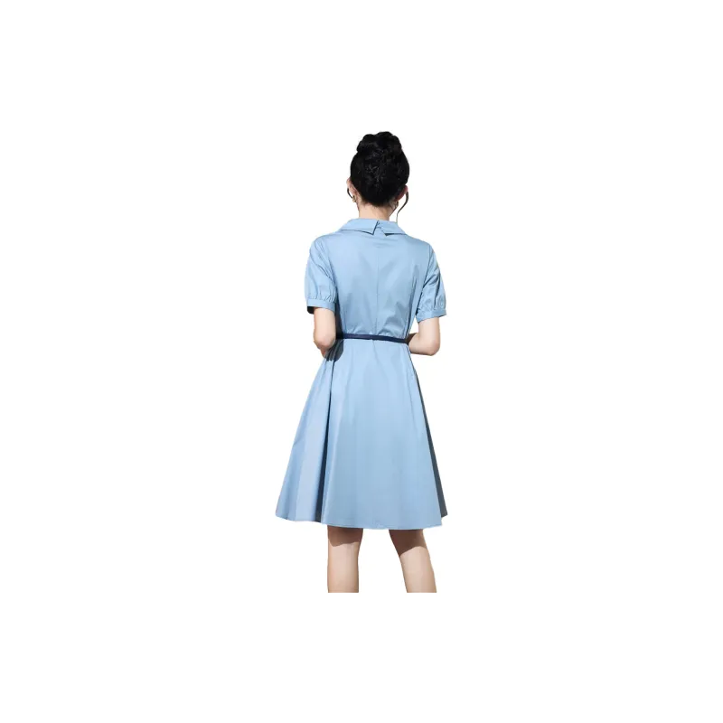 SMEN Short Sleeved Dresses Women's-0