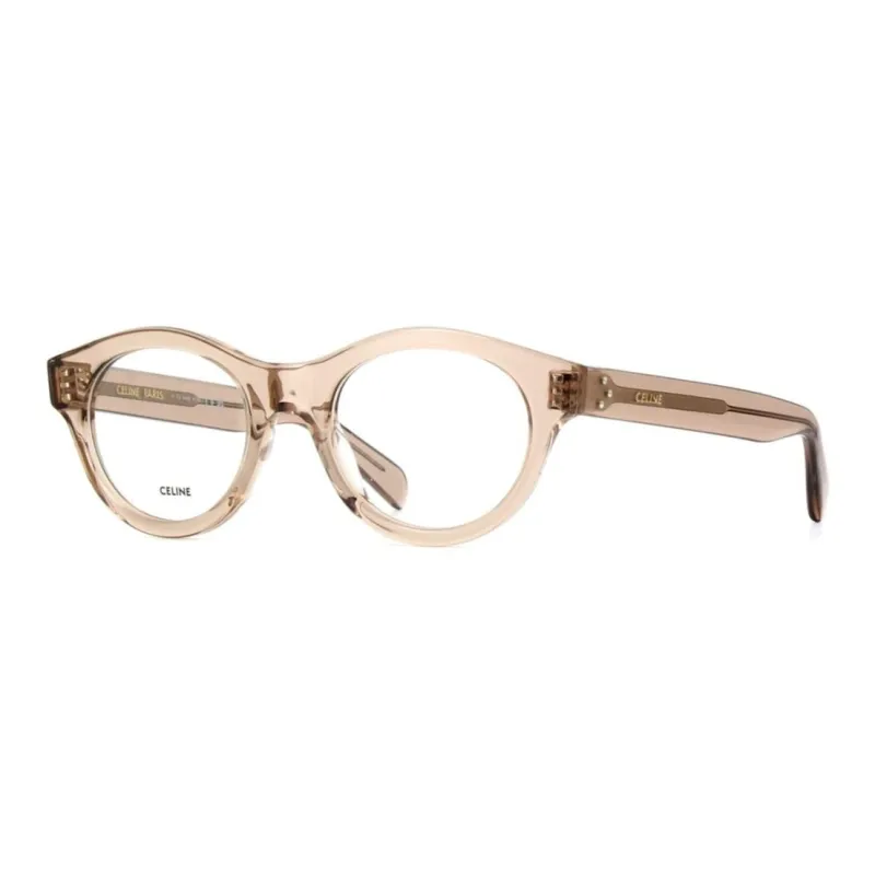 CELINE Acetate Oval Eyeglass Frames Men's Pink-0