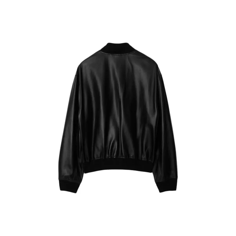 Burberry Drop shoulder Leather Bomber Jacket-1