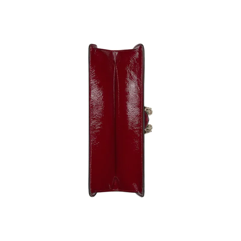GUCCI Dionysus Patent Leather Crossbody Bag, Shoulder Bag, Handbag Medium Size Women's Red-4