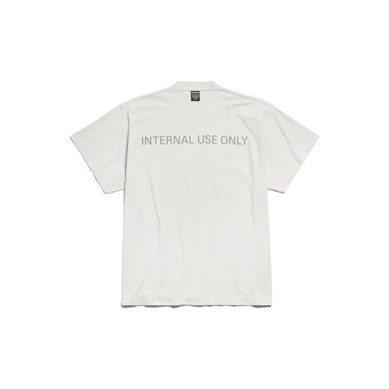 Balenciaga FW24 ‘Internal Use Only’ Inside-Out T-Shirt White-1