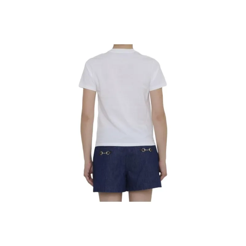 GUCCI Logo Printed Jersey T Shirt-2