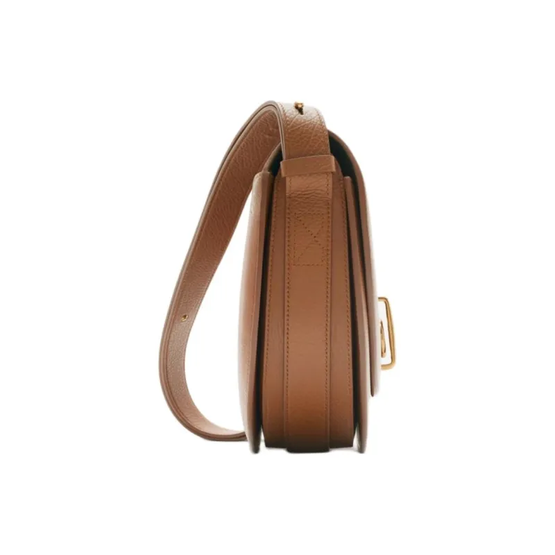 Burberry Rocking Horse Grained Calfskin Portable Crossbody Bag Shoulder Bag Medium Size Women's Light Brown-1