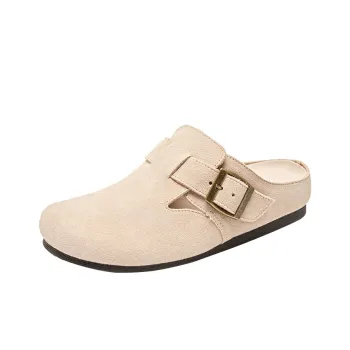 QINGZHUHU Rubber Sole Quiet Slip-Resistant Wrap-toe Slippers Women's