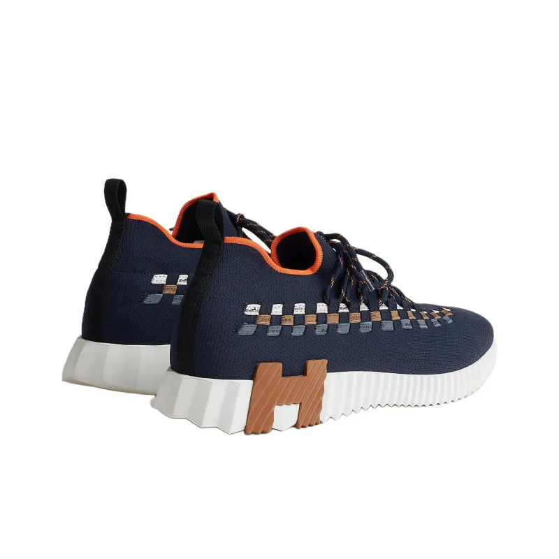 HERMES Fle Low Top Casual Shoes Men's Blue-3