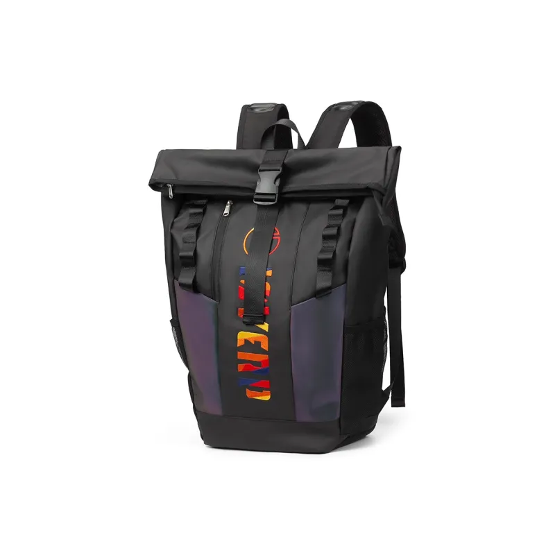 LOVERPUSS Fabric Backpack Regular Unisex Cool Black Dazzle Grey-1