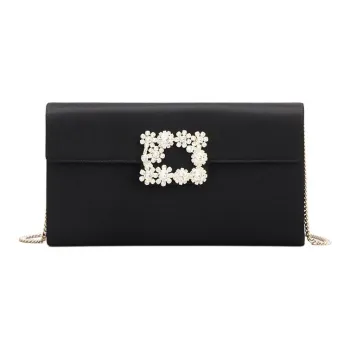 Roger Vivier Flower Buckle Envelope Flap Crossbody Bag