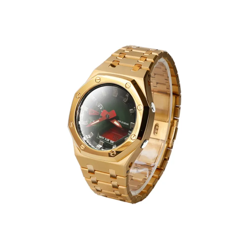 Keppot Farmer's Oak GA 2100/2110/B2100 Modified Stainless Steel Metal Mesh Strap Watch Case Unisex-7